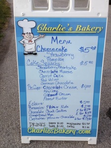 charlies bakery menu